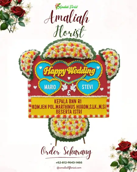 Papan Bunga Pernikahan Komo Luar